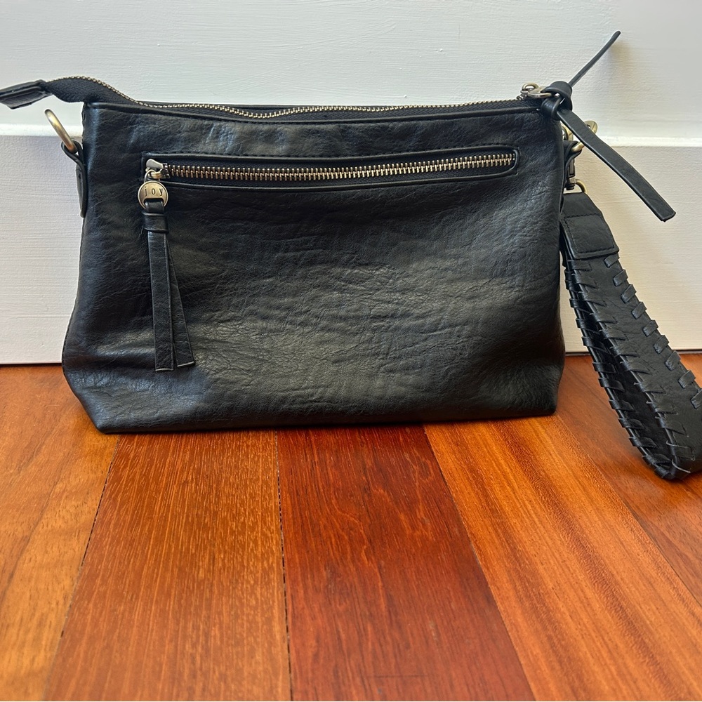 Joy Susan Black Oakley Whipstitch Clutch and Crossbody - Picture 12 of 12